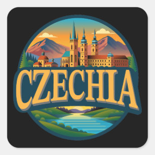 Czechia Republic Europe Square Sticker