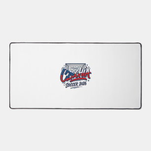 Czechia Soccer 2026 Soccer Bold Country Typography Desk Mat