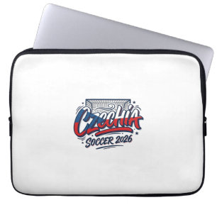 Czechia Soccer 2026 Soccer Bold Country Typography Laptop Sleeve