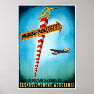 Czechoslovakia Vintage Travel Poster Restored