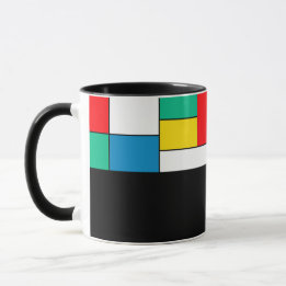 D03 - Tasse avec champs de couleur rectangulaires
