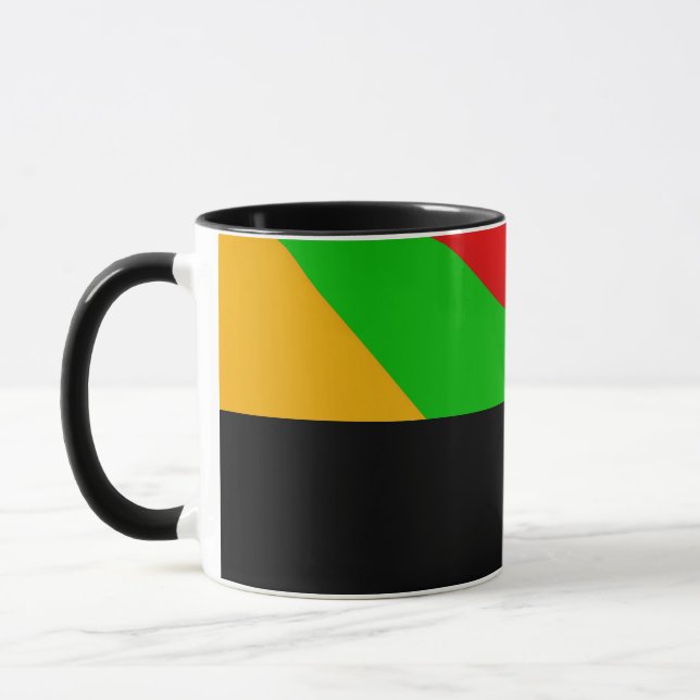 D09 - Tasse mit farbigem gefächertem Muster (Gauche)