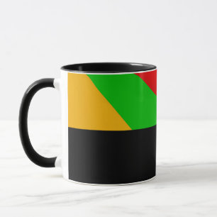 D09 - Tasse mit farbigem gefächertem Muster Mug