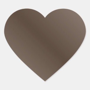 D1 Bi-Linear Gradient - Light Brown and Dark Brown Heart Sticker