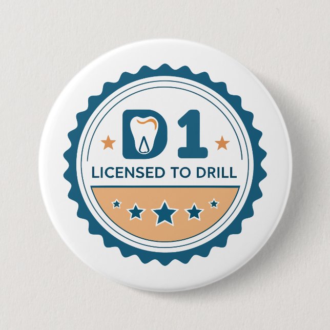 D1 to DDS Dental Student Button (Front)