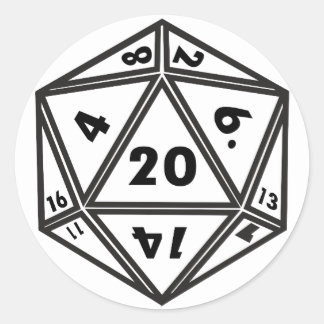 D20 CLASSIC ROUND STICKER