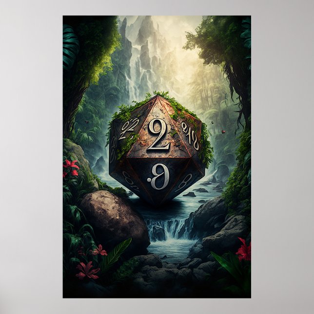 D20 De Tranquillity Metal Print (Front)