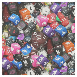d20 dice fabric
