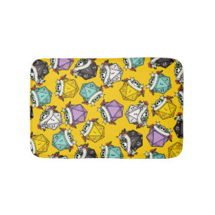D20 Dice Set Pattern Bath Mat