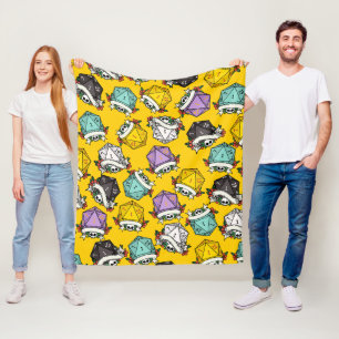 D20 Dice Set Pattern Fleece Blanket