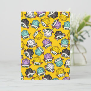 D20 Dice Set Pattern Holiday Card