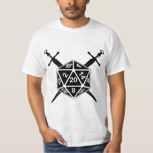 D20 Dice With Swords T-Shirt