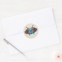 D20 Monogram Red Roses RPG Themed Wedding