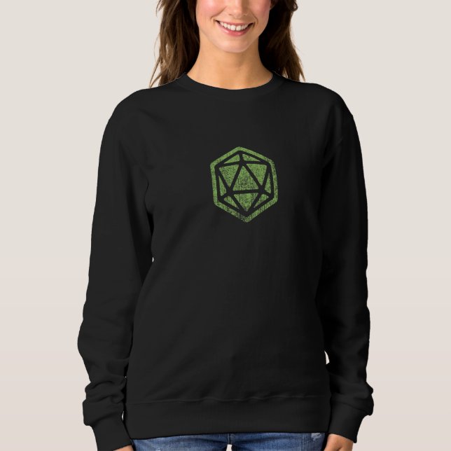D20 Tabletop Dungeons RPG Dice Dragons   Sweatshirt (Front)