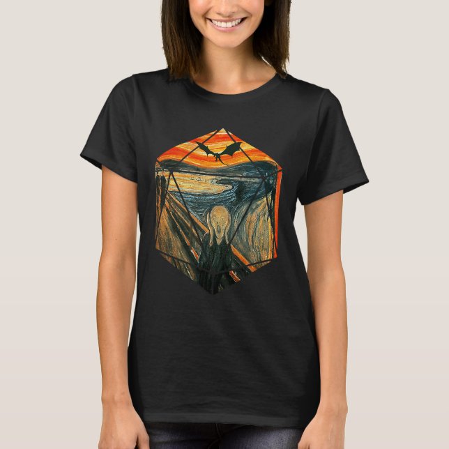 D20  The Scream D20 Tee D20 Dice Tee Dragon (Front)