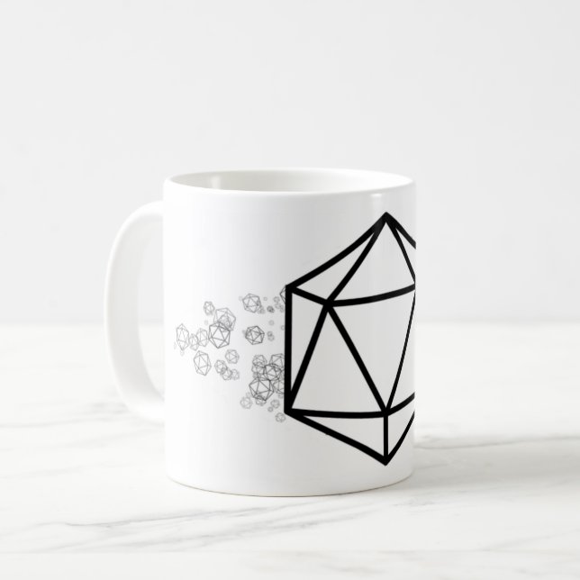 D20 twenty sided die  coffee mug (Front Left)