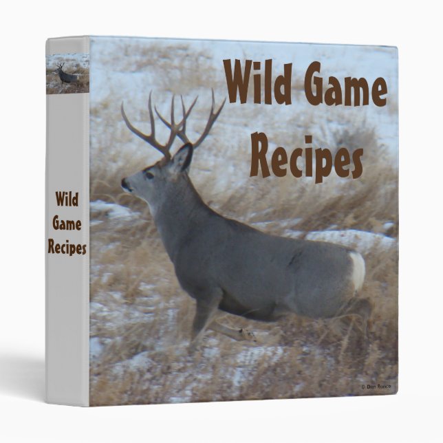 D28 Mule Deer Buck Running Binder (Front/Spine)
