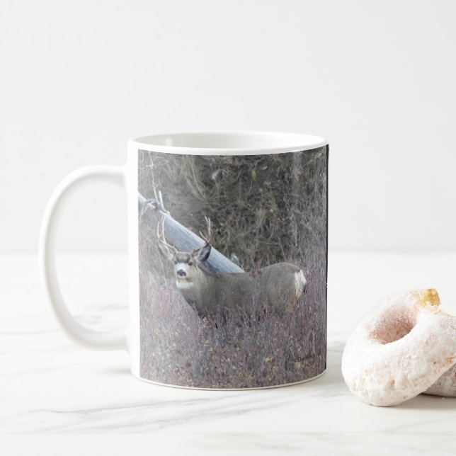 D32 Mule Deer Buck Coffee Mug (With Donut)