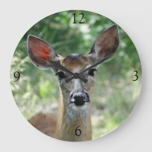 D33 White-tailed Deer Doe Large Clock
