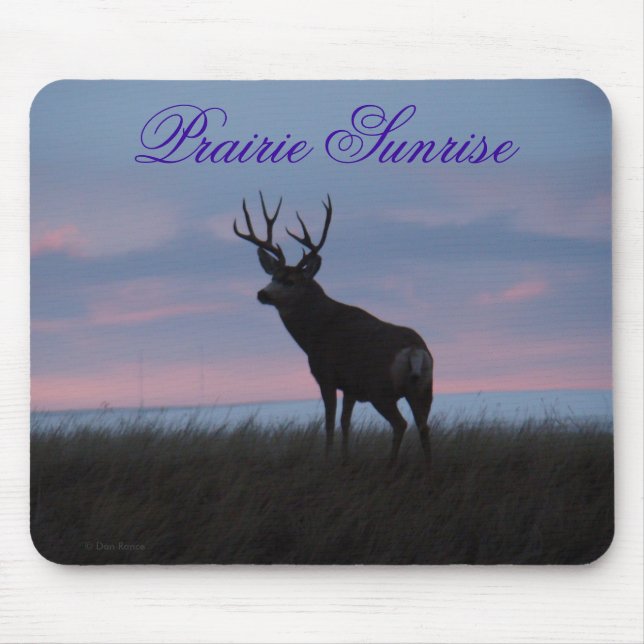 D3 Mule Deer Buck Sunrise Buck Mouse Pad (Front)