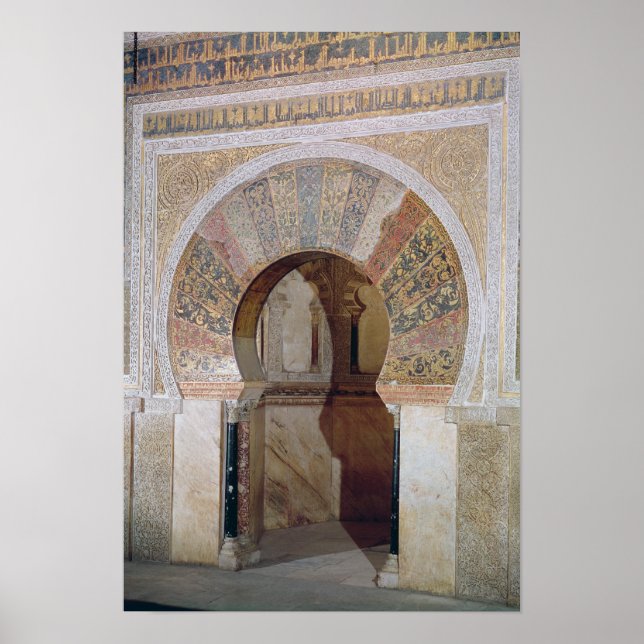 d4:Mezquita: Entrance to the Mihrab, c.786 Poster (Front)