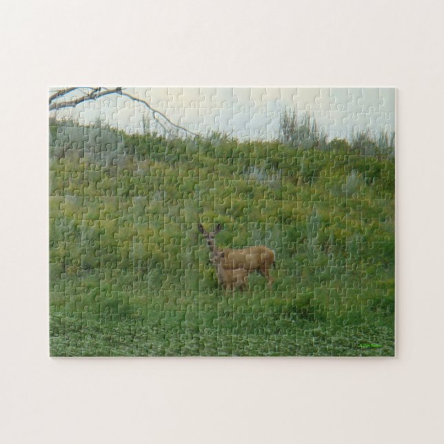 D5 Mule Deer Doe and Fawn Jigsaw Puzzle (Horizontal)