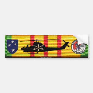 D/1/1st Cav 23rd Inf Div AH-1G Cobra on VSM Ribbon Bumper Sticker
