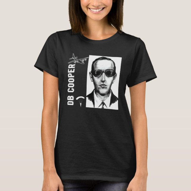 D B Cooper Skyjacker Hijack Retro 60s Style Graphi T-Shirt (Front)