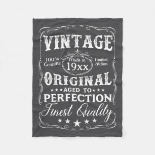 D Birthday Vintage Aged To Perfection Fleece Blanket