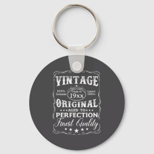D Birthday Vintage Aged To Perfection  Keychain