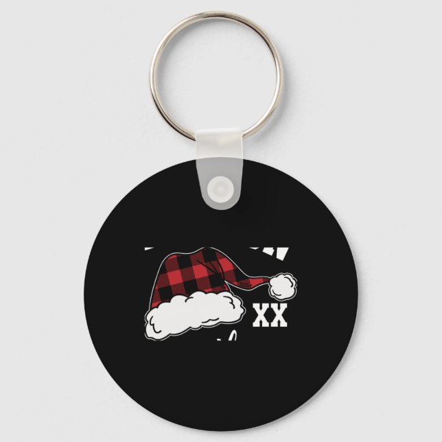 D Buffalo Plaid Matching Family T Shirt  Keychain (Front)