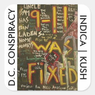D.C. CONSPIRACY INDICA KUSH SQUARE STICKER