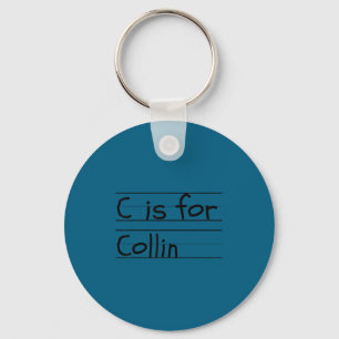 D C Is For Collin Name Student Kindergarten  Keychain