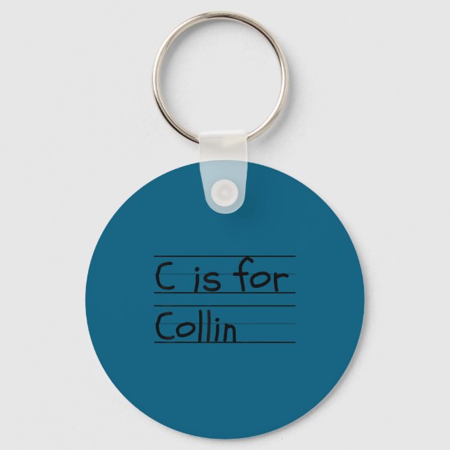 D C Is For Collin Name Student Kindergarten  Keychain (Front)