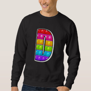 D Cutest Capital Letter B Alphabet Funny Poppin Ki Sweatshirt
