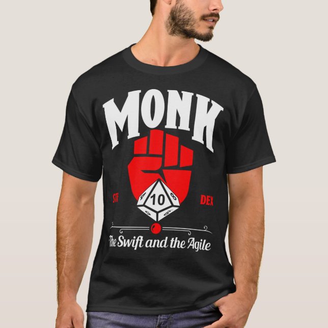 D&D Character Class Monk T-Shirt (Front)