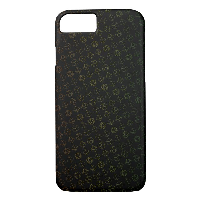 D&D Dice pattern in rainbow colours Case-Mate iPhone Case (Back)