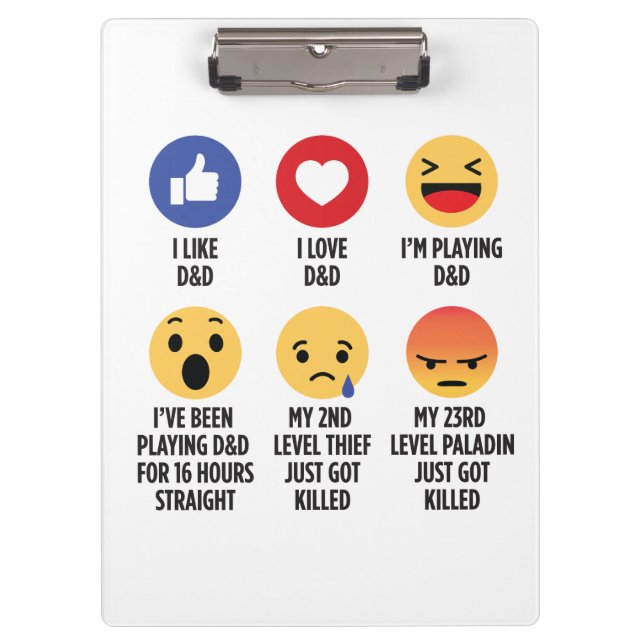 D&D Emoticons Clipboard (Front)