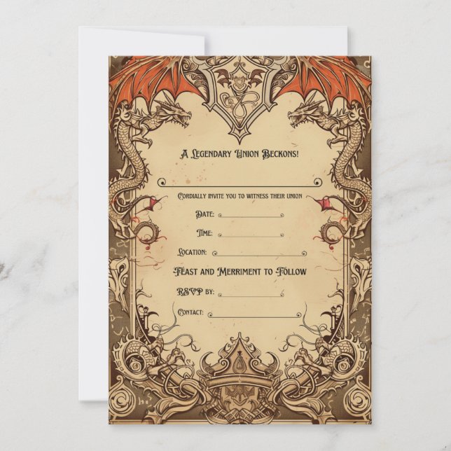 D&D Fantasy Wedding Invitation (Front)