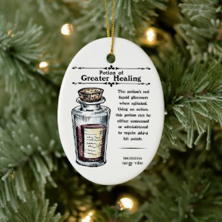D&D Greater Healing Potion Ceramic Ornament