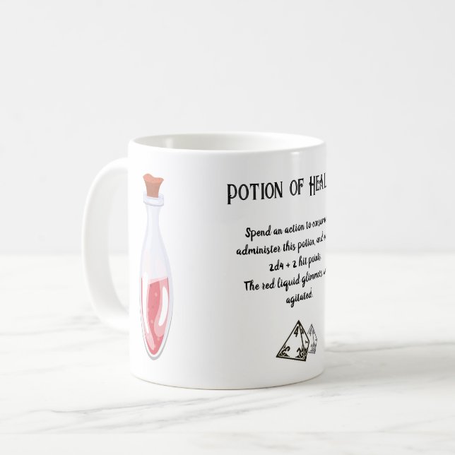 D&D Healing Potion Coffee Mug (Front Left)