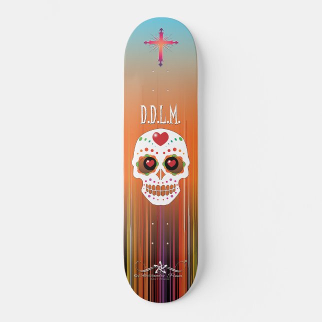 D.D.L.M. Calavera Skateboard (Front)