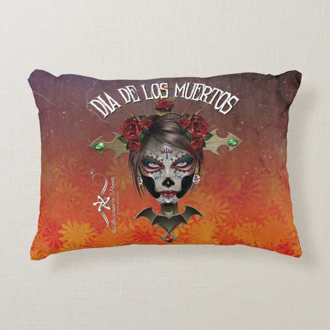 D.D.L.M. La Catrina Accent Pillow (Front)