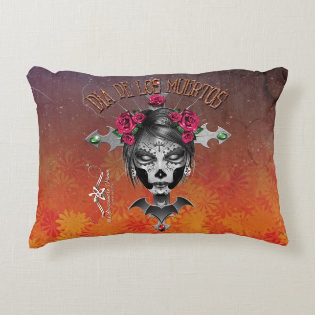 D.D.L.M. La Catrina  Accent Pillow (Front)