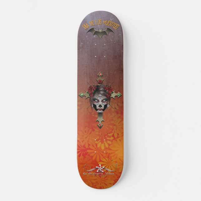D.D.L.M. La Catrina Skateboard (Front)