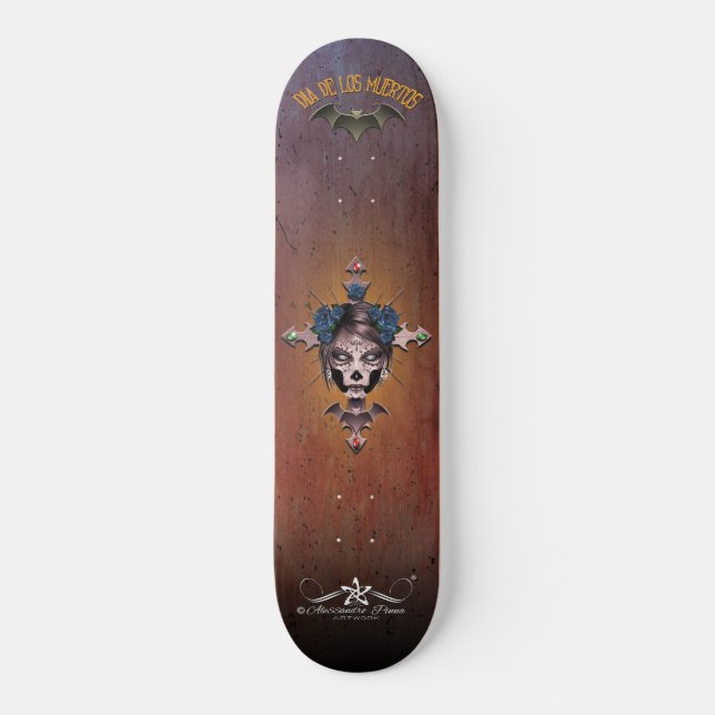 D.D.L.M. La Catrina Skateboard (Front)