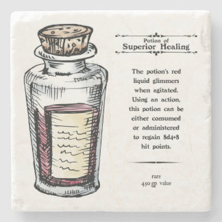 D&D Superior Healing Potion: Marble Coaster