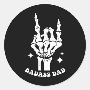 D Dads Club Fathers Day Funny Trendy Words On Ck  Classic Round Sticker