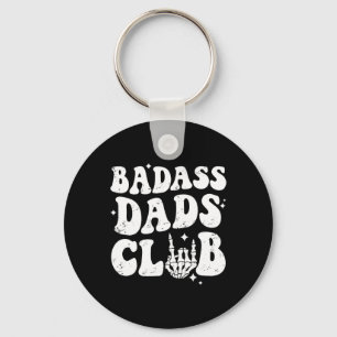 D Dads Club Funny Dad Groovy Trendy Fathers Day  Keychain