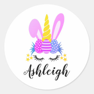 D Daughter Easter Gift Bunny Rabbit Classic Round Sticker